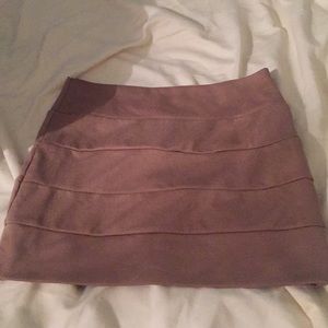 Beige mini skirt